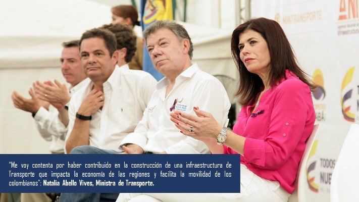“Gracias por haberme permitido estar en un equipo ganador”, afirma la saliente ministra de Transporte, Natalia Abello