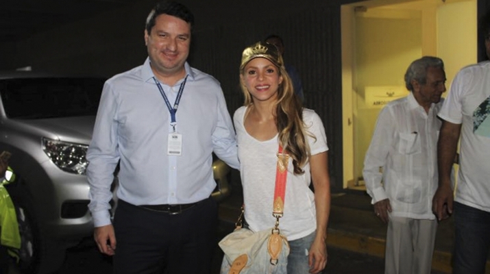 Shakira llegó a Barranquilla bajo total hermetismo