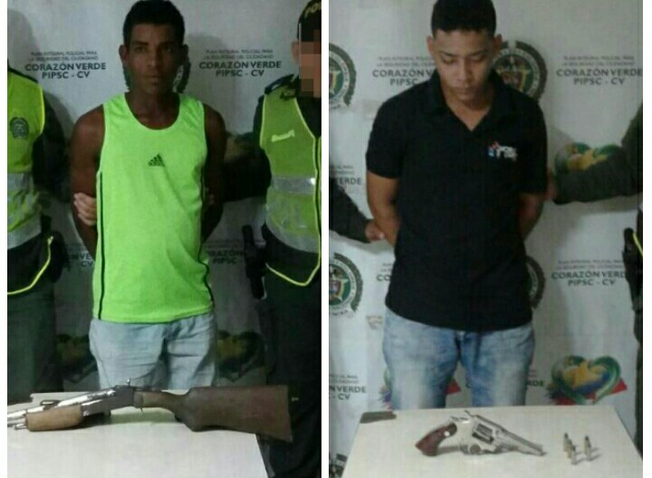 2 capturados por porte Chiquinquirá y La Luz
