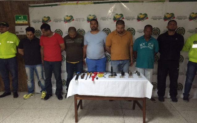 Capturados en flagrancia 7 apartamenteros en el barrio El Carmen