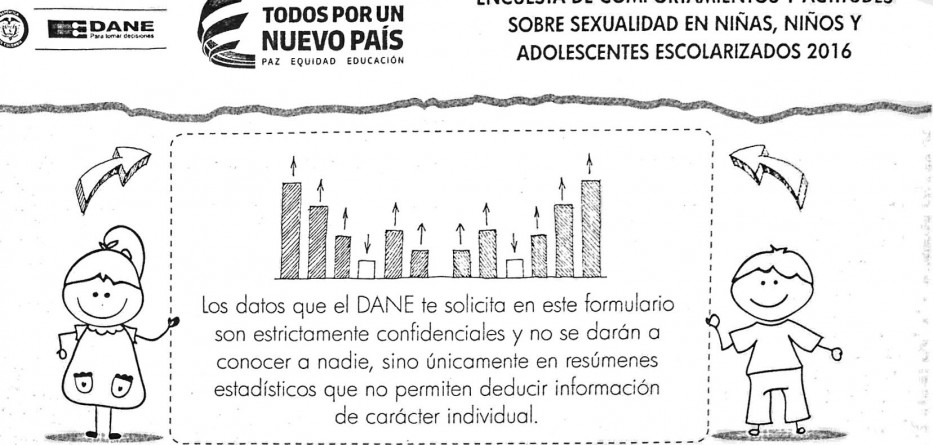 El DANE suspende temporalmente la Encuesta de Comportamientos y Actitudes sobre Sexualidad en niños, niñas y adolescentes –ECAS- en los colegios