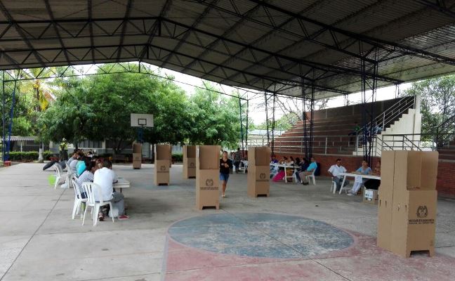 Puesto de votación en Sabanagrande
