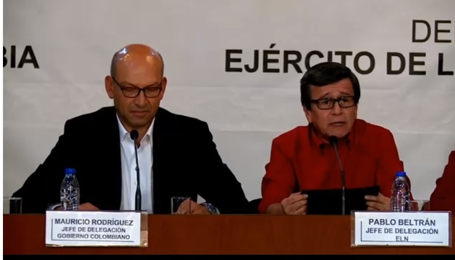 Gobierno y ELN confirman inicio de fase pública de diálogos de paz a partir del 27 de octubre