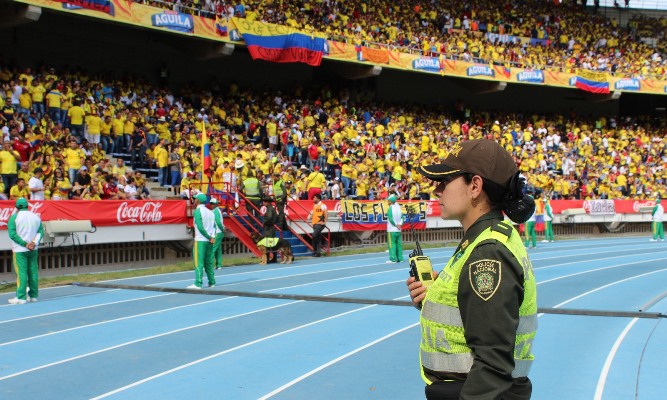 Tres anillos de seguridad tendrá la Policía en el Metropolitano para partido de Colombia