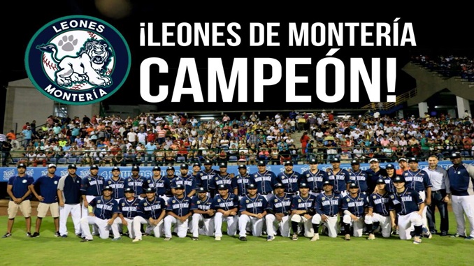 Leones de Montería, campeones de la temporada 2017-2018 en el béisbol profesional colombiano