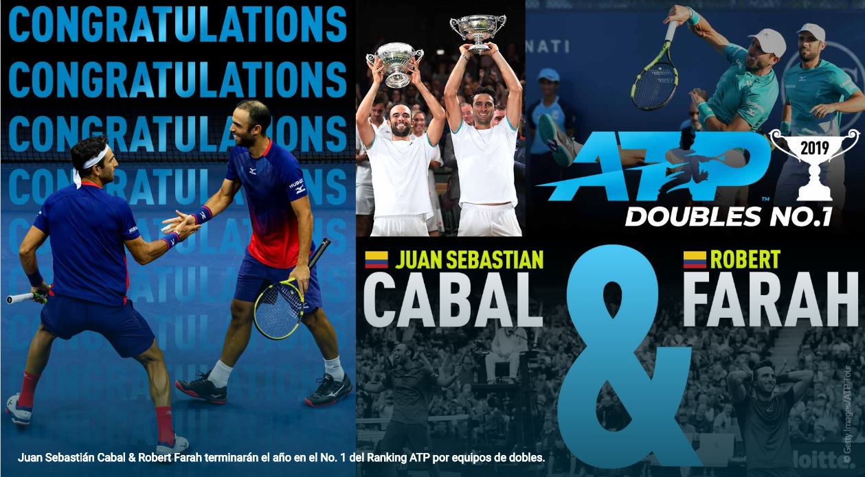Juan Sebastián Cabal y Robert Farah aseguran ser el equipo número 1 del Ranking ATP a final de año