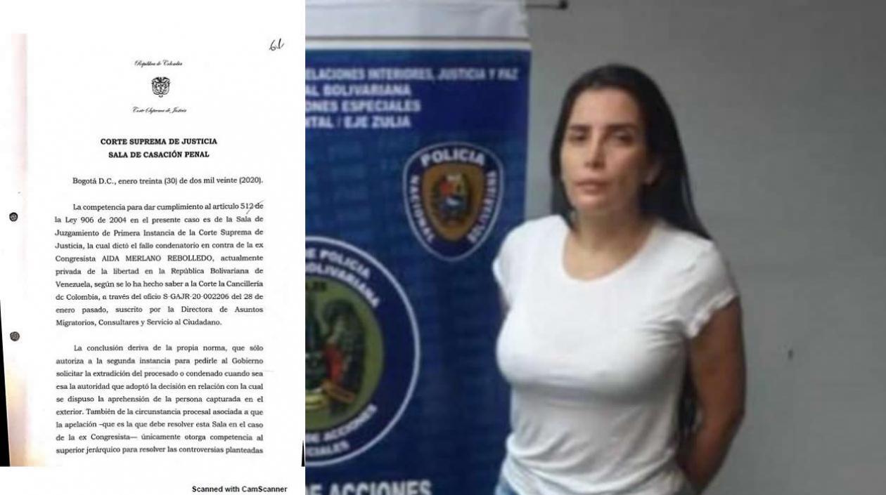 Corte Suprema inició trámite de solicitud de extradición de Aida Merlano