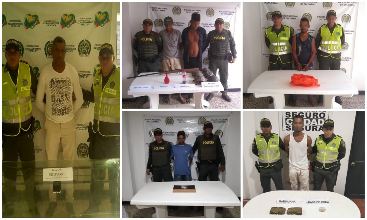 Policía reporta 6 capturas en Manatí y Campo de la Cruz por diferentes delitos
