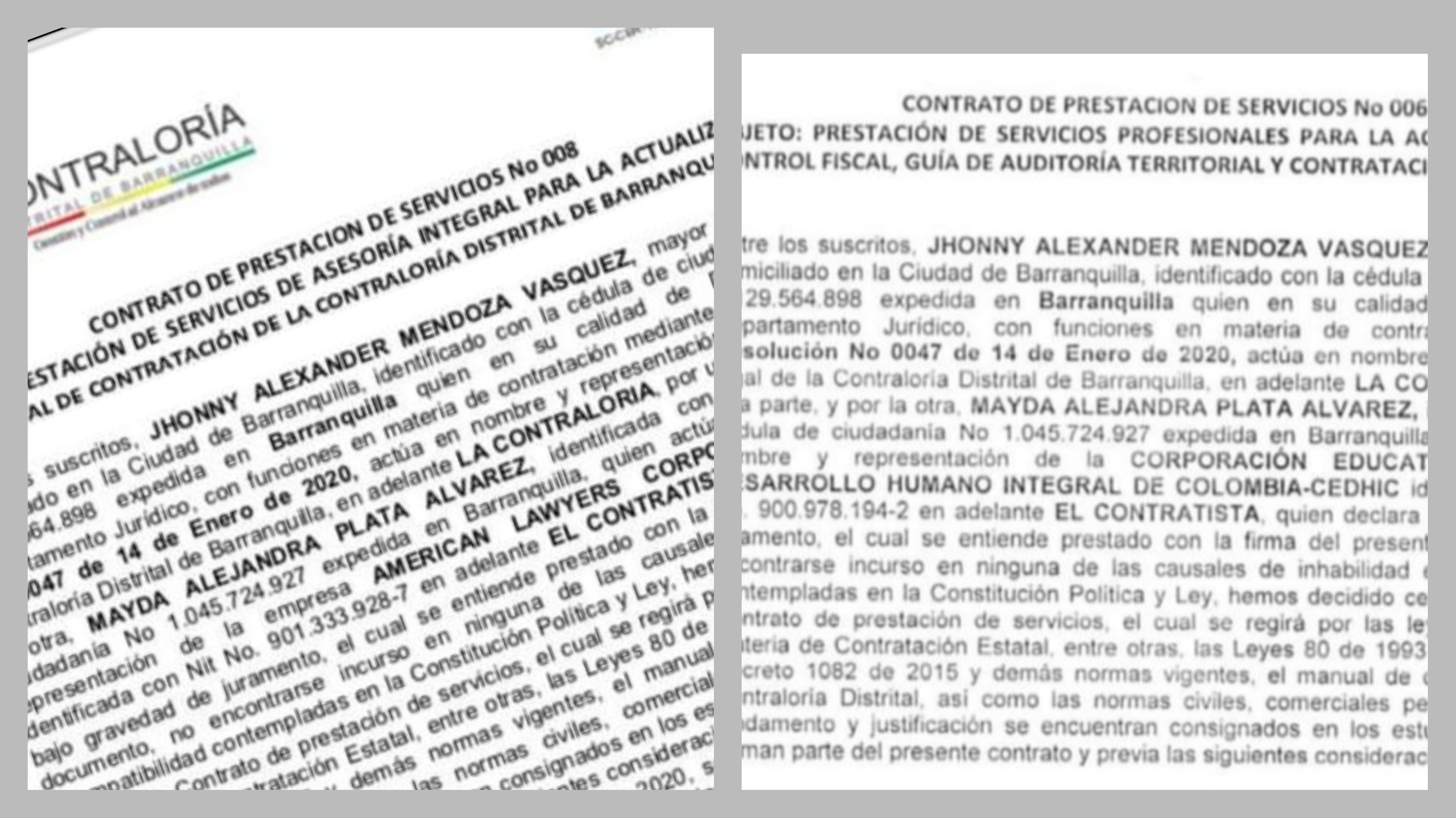Los otros contratos firmados por Mayda Plata en la presunta cadena de corrupción de la Contraloría