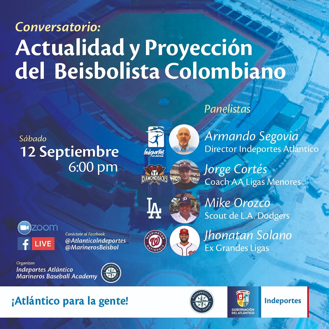 Este sábado, conversatorio virtual ‘Actualidad y proyección del beisbolista colombiano’
