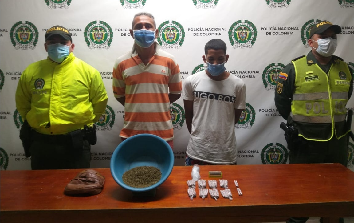 Dos capturados en Galapa por comercializar marihuana: fueron denunciados por la comunidad y aprehendidos en flagrancia