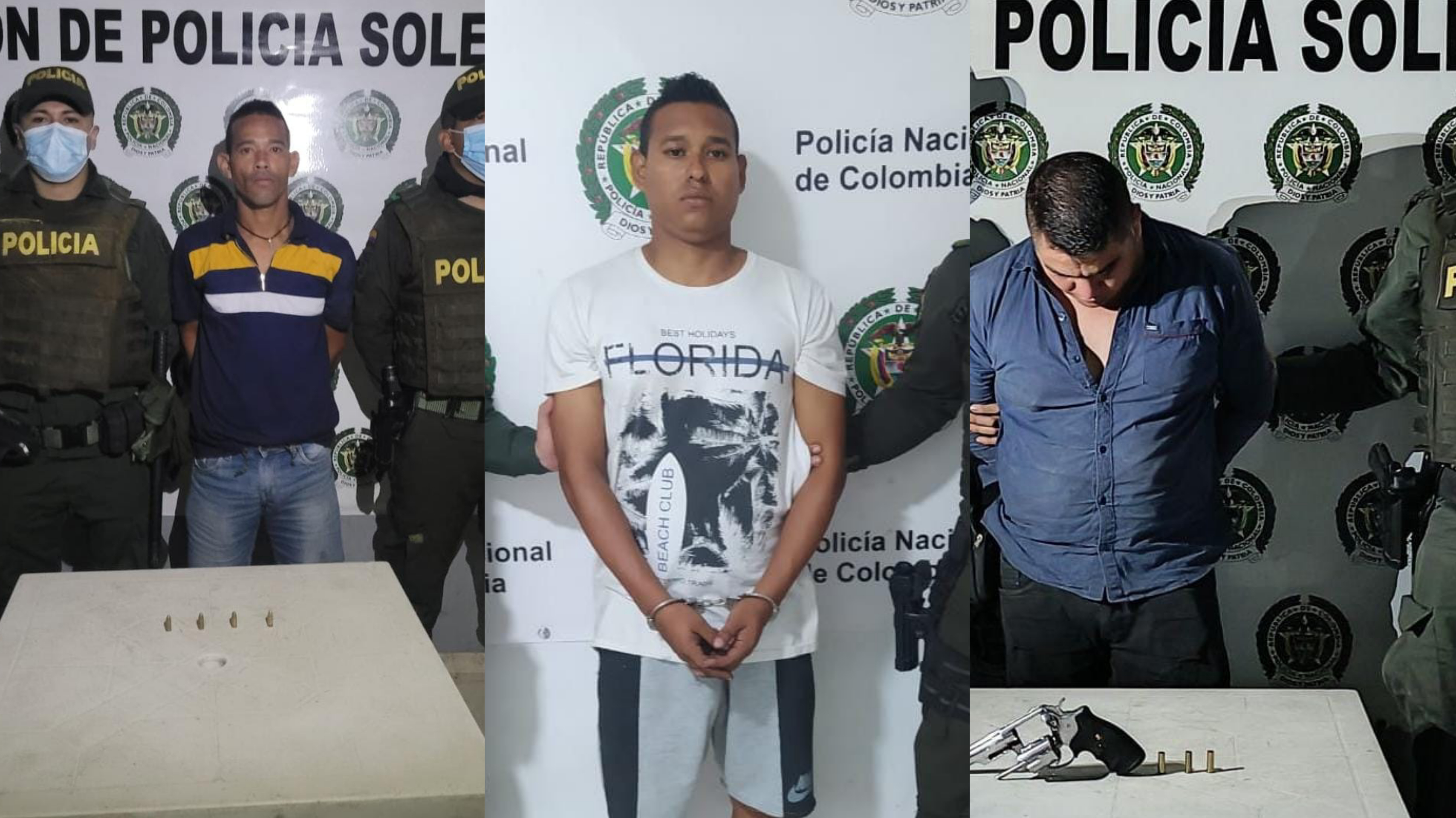 Tres capturados en flagrancia por diferentes delitos en Barranquilla y ...