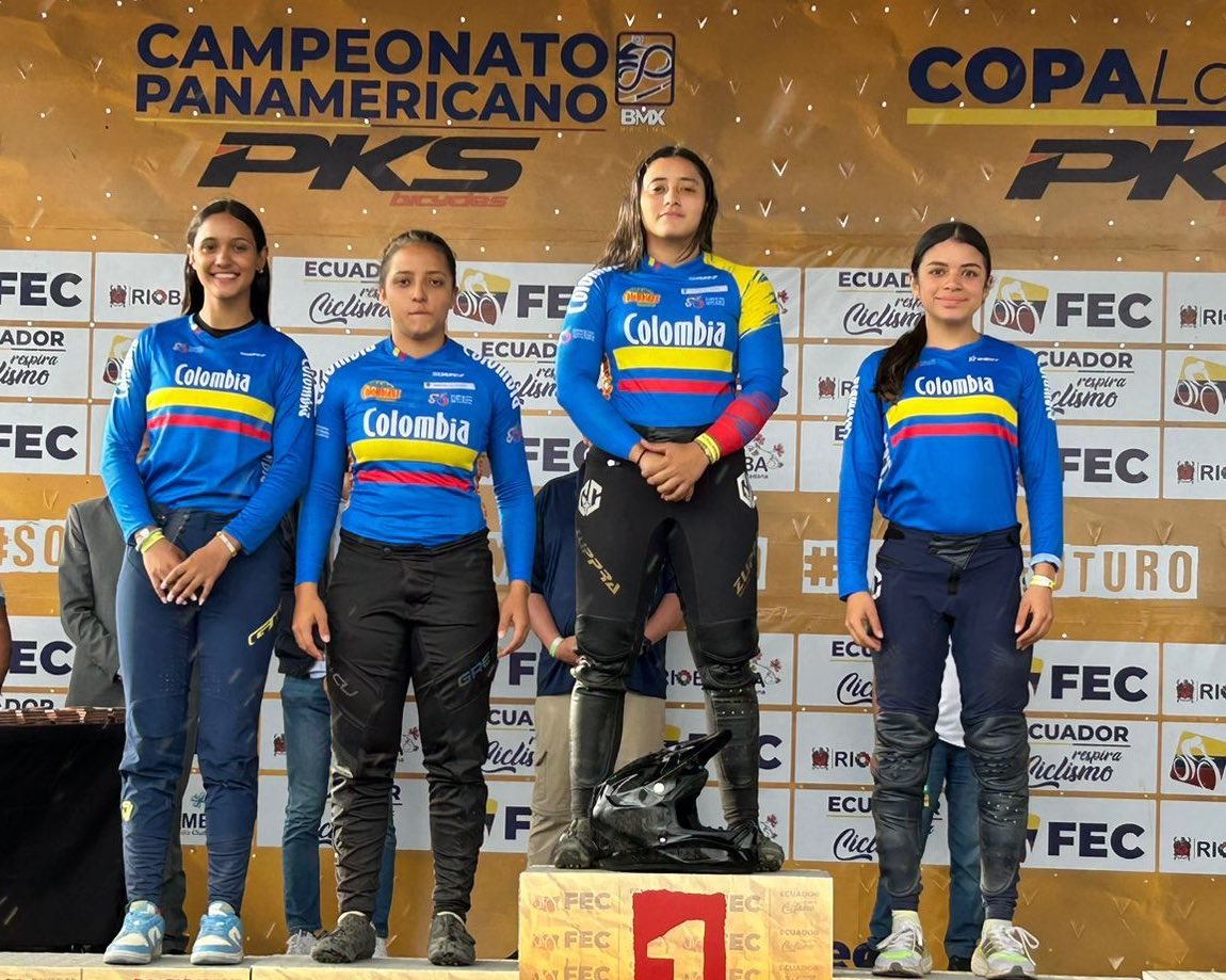 Sharid Fayad, Campeona Panamericana Junior de BMX en Riobamba, Ecuador.