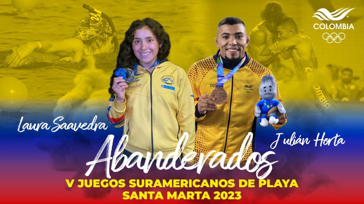 Laura Saavedra y Julián Horta, abanderados colombianos en Santa Marta 2023