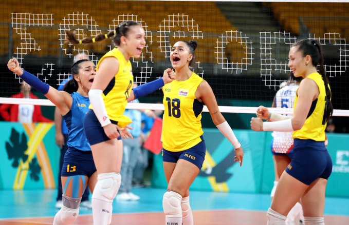 Colombia consiguió su primera victoria en el voleibol piso de Santiago 2023