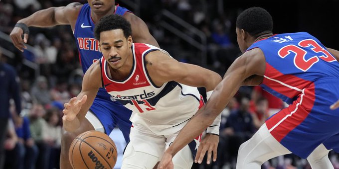 NBA: Wizards terminan racha perdedora con victoria de 126-107 sobre Pistons