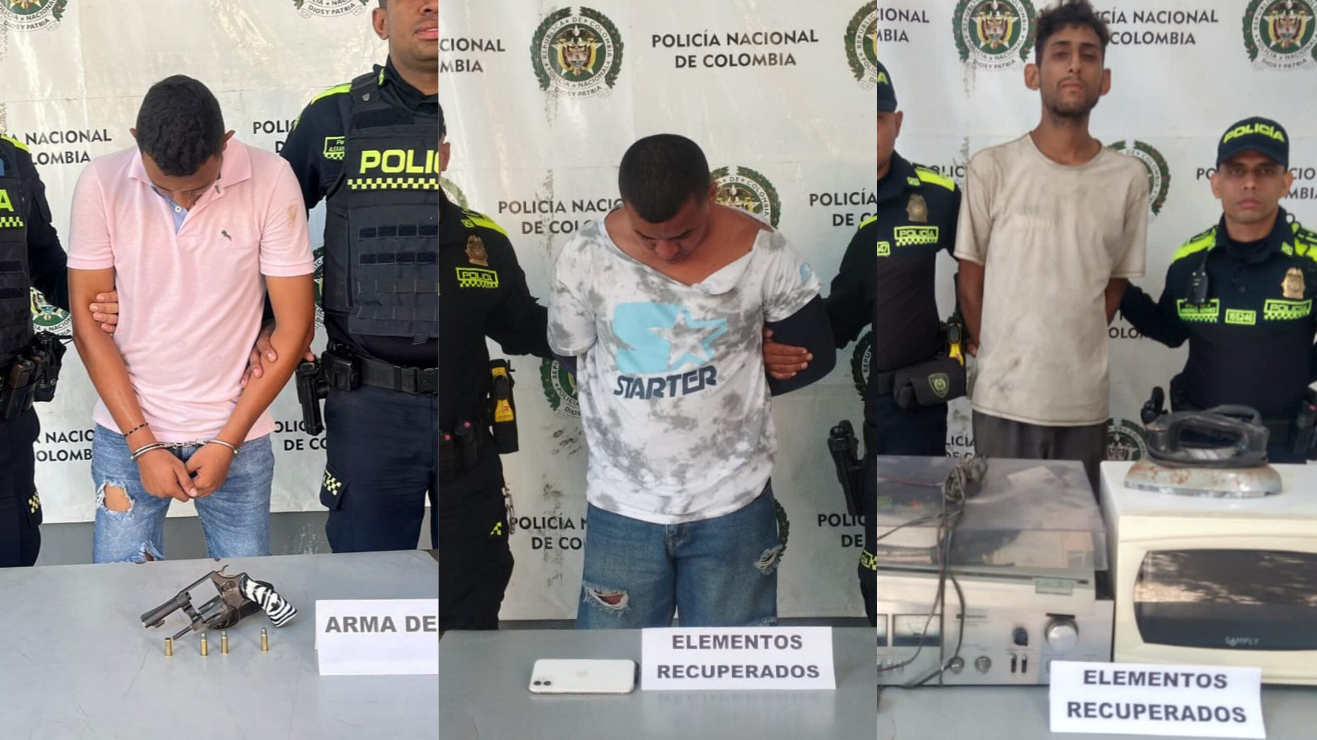 Tres capturados en el norte de Barranquilla por diferentes delitos ...