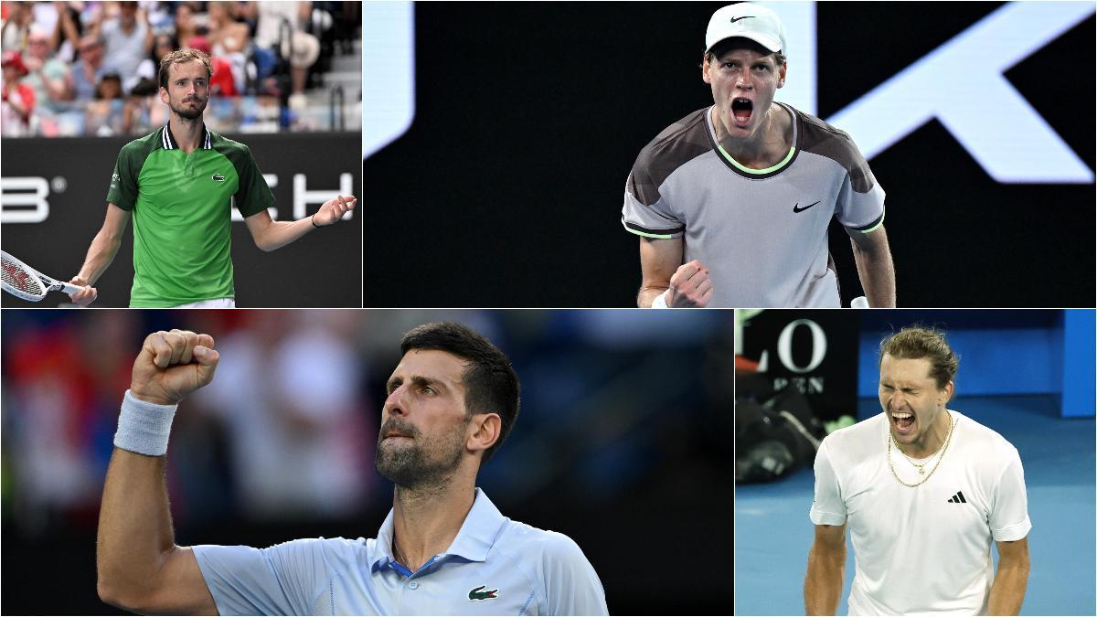 Djokovic-Sinner y Medvedev-Zverev, semifinales en Melbourne