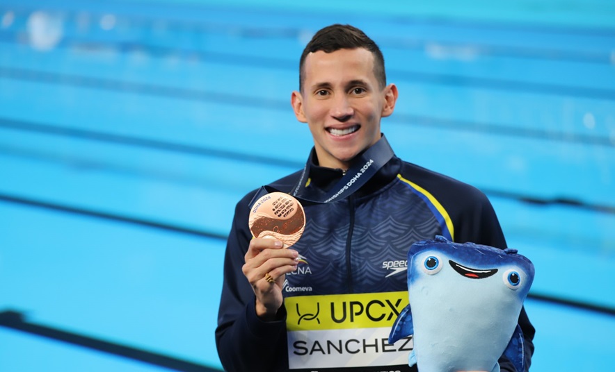 Gustavo Sánchez ganó su segundo bronce en Doha 2024