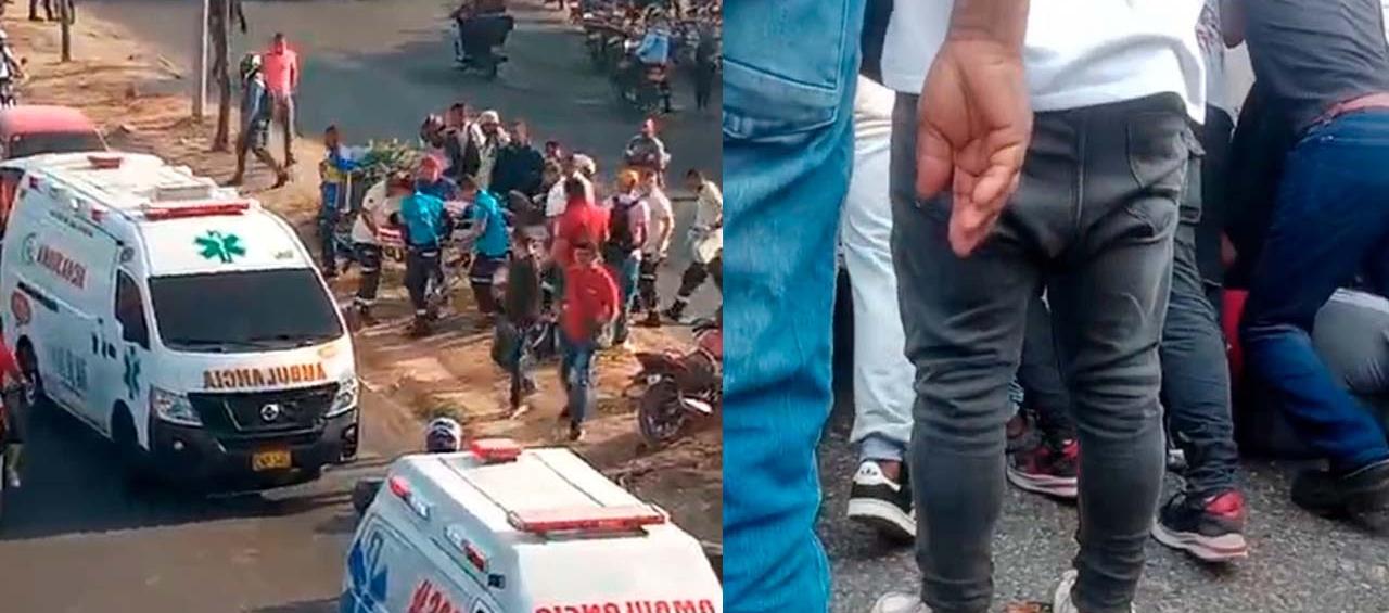 Herido motociclista al ser arrollado por un bus en la Circunvalar ...