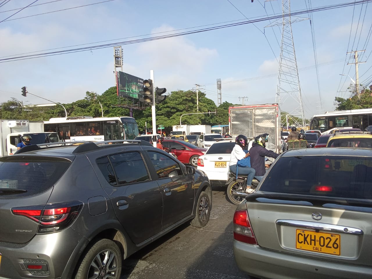 Foto referencia del tráfico vehicular en Barranquilla