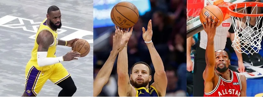 LeBron James, Stephen Curry y Kevin Durant compartirán equipo en el All-Star