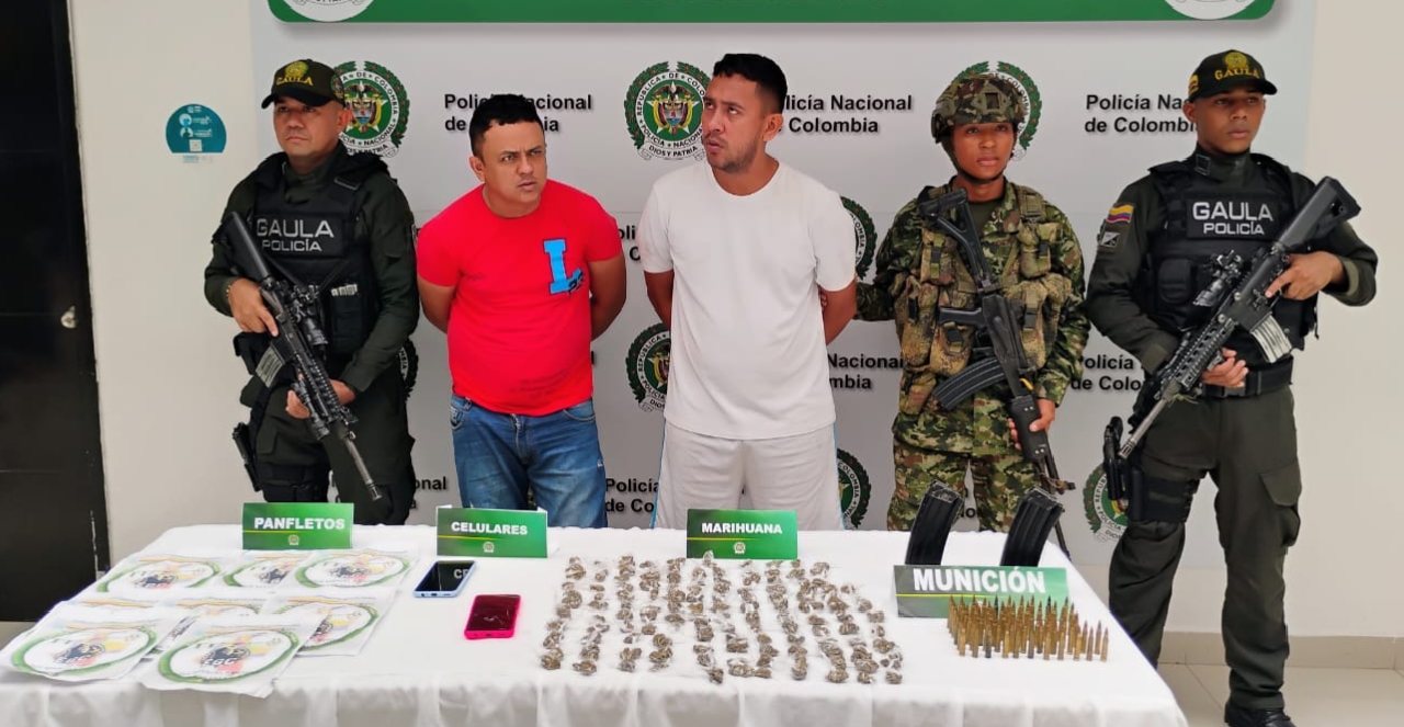 Capturados dos presuntos extorsionistas del Clan del Golfo en Sabanalarga