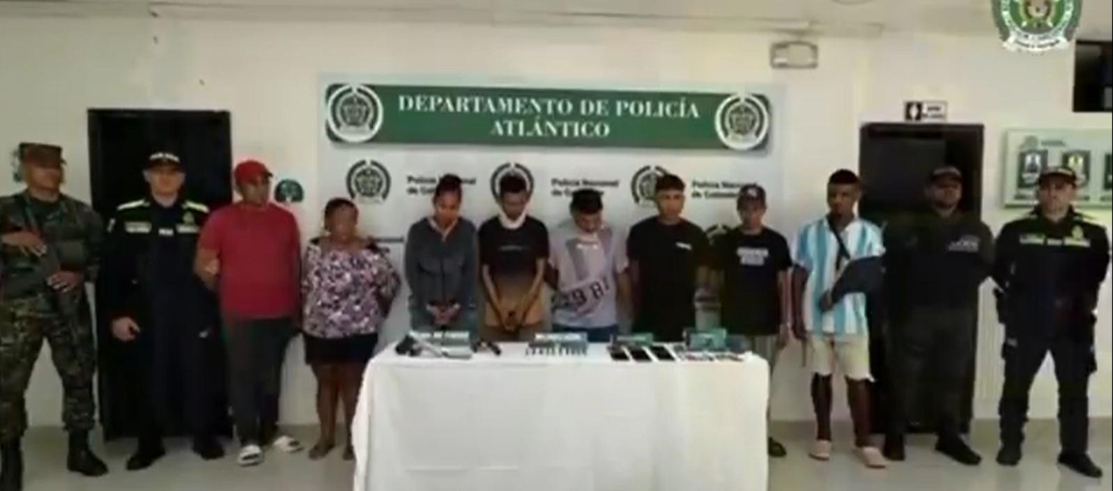 Desarticulan grupo con presuntos nexos con el ‘Clan del Golfo’: nueve capturados en Atlántico