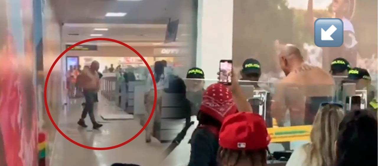 Extranjero causó desmanes en zona de migración del aeropuerto de Cartagena