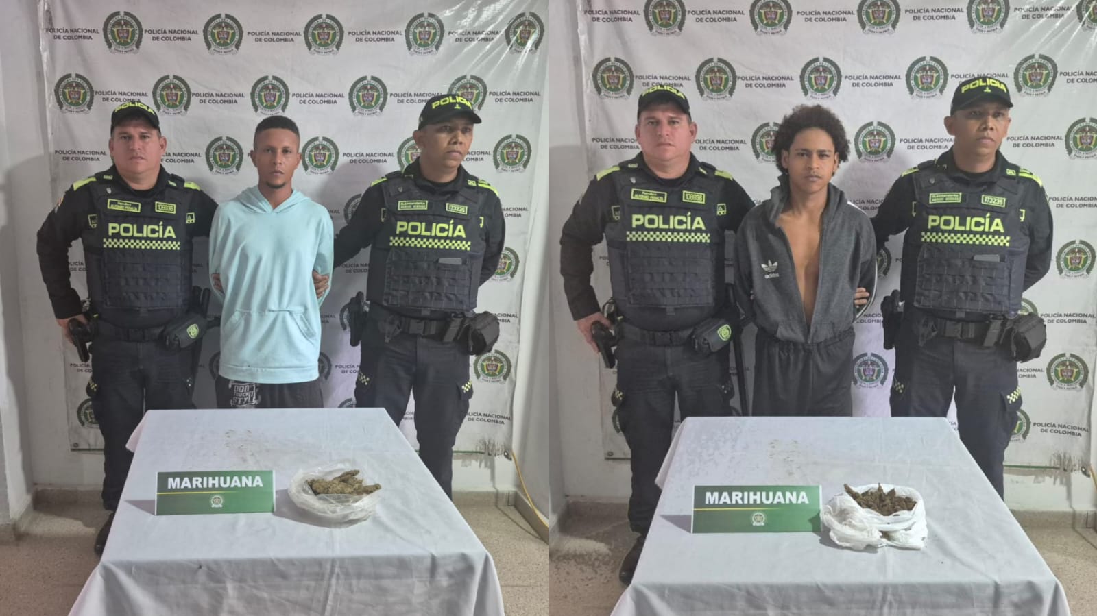 Capturan a dos hombres por tráfico de marihuana en el Atlántico: llevaban más de 370 gramos