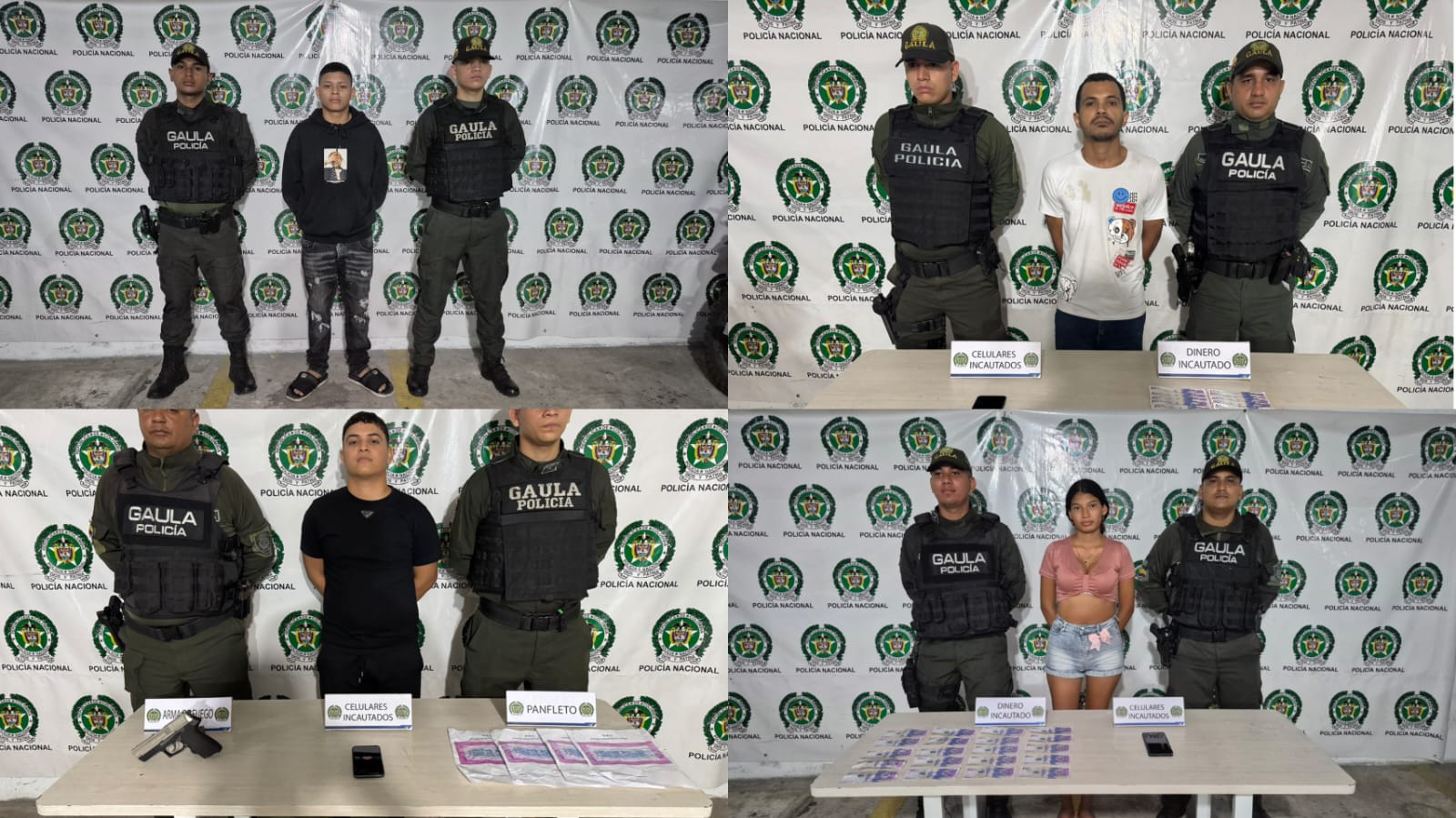 Capturan a cuatro presuntos extorsionistas que operaban en el norte y el suroriente de Barranquilla