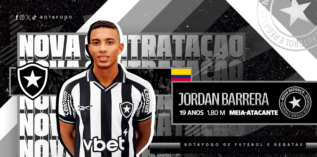 Oficial: Botafogo le da la bienvenida al jugador colombiano Jordan Barrera
