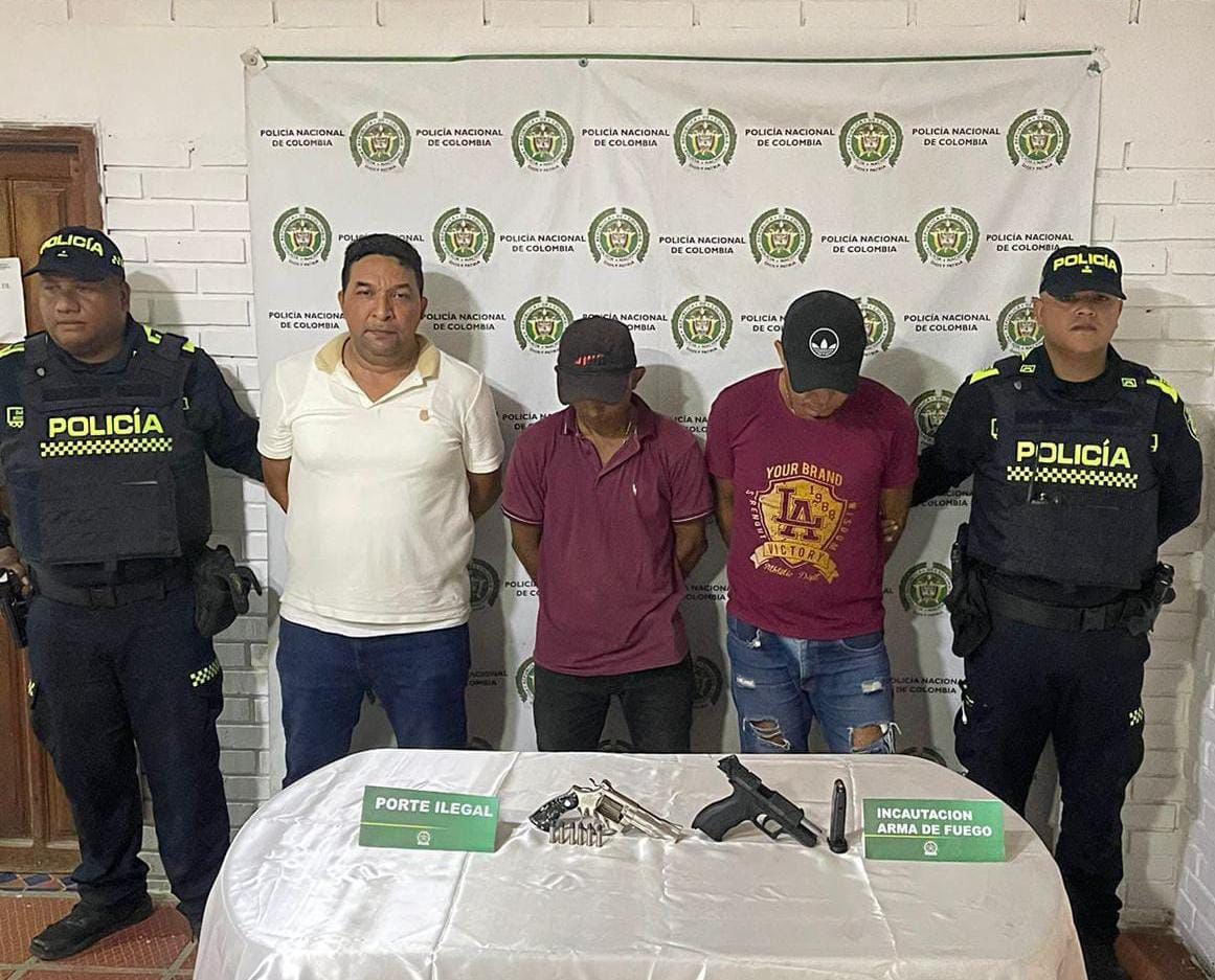 Capturan a tres hombres con armas de fuego en Tubará