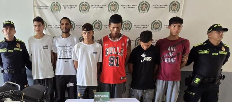 Seis capturas en Sabanalarga por homicidios selectivos, hurto y extorsión