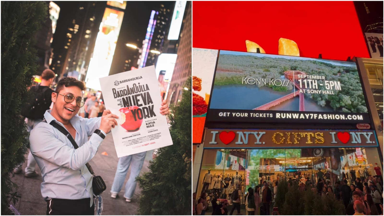 Barranquilla brilla en Times Square como preámbulo a su debut en la Semana de la Moda de Nueva York