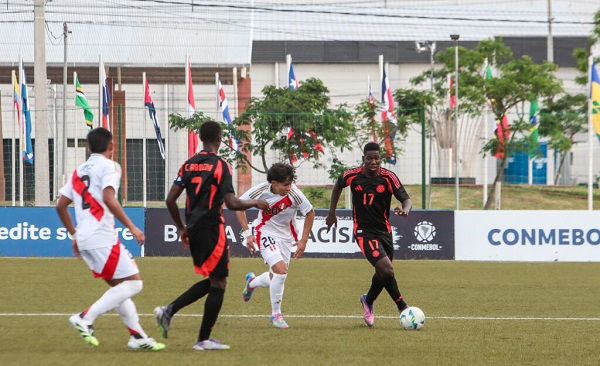 Selección Colombia venció a su similar de Perú en el Conmebol Sub-15 y se prepara para enfrentar a Brasil