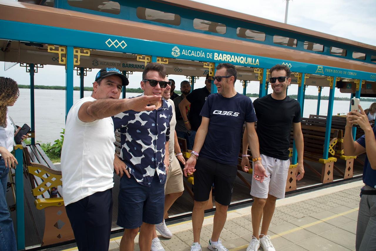 Alejandro Char recibe a Rigoberto Urán en Puerto Mocho y da la bienvenida al Giro de Rigo 2025