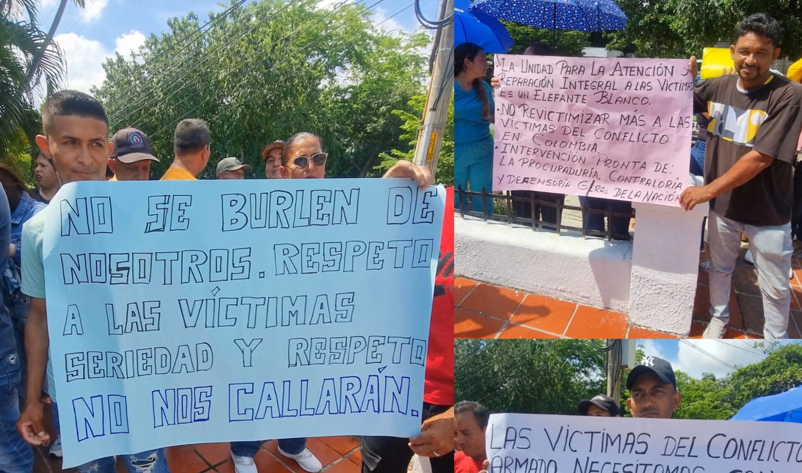 Víctimas de la masacre de Nueva Venecia protestan en Barranquilla por demoras en el pago de indemnizaciones