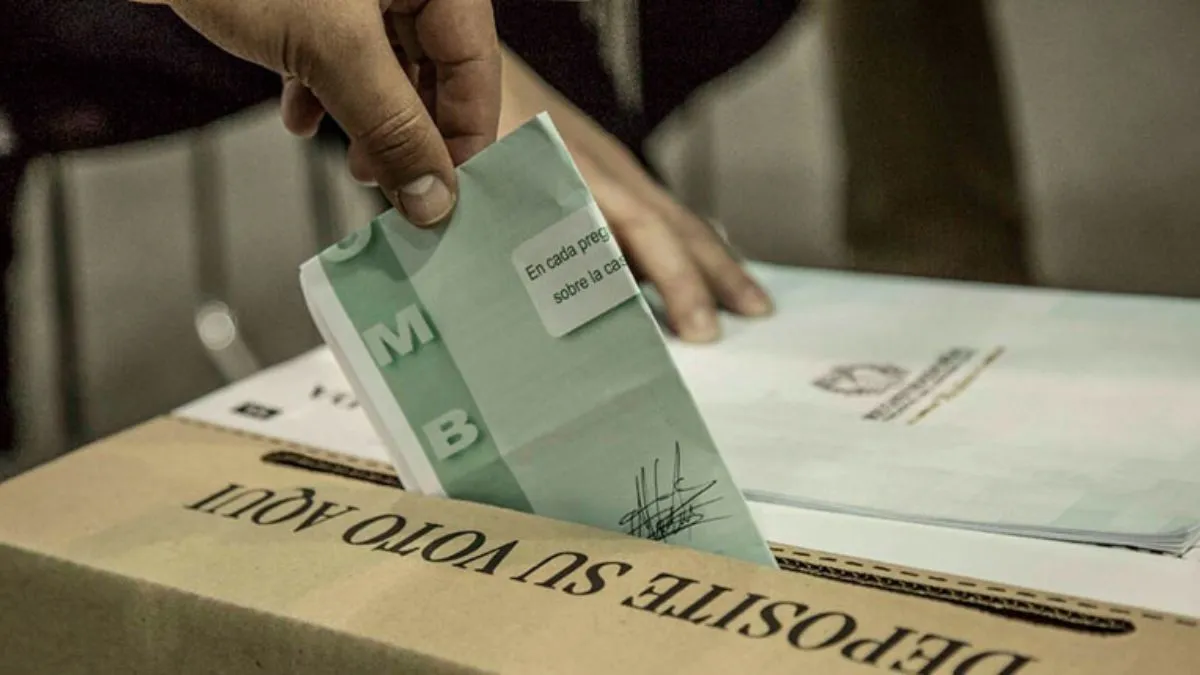 Foto ejemplo de votación electoral en Colombia