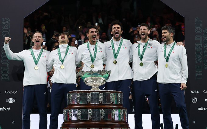 Italia conquista su cuarto título de la Copa Davis sin Jannik Sinner