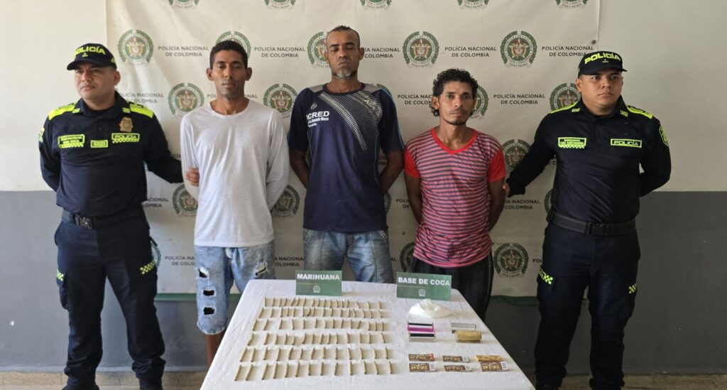Capturan a tres hombres por tráfico de drogas en Sabanalarga