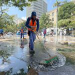 Barranquilla interviene 7.000 m² del Paseo Bolívar con jornada de lavado y recuperación