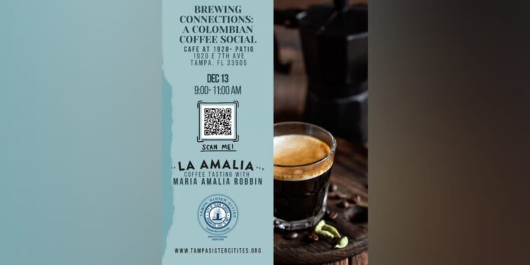 Tampa–Barranquilla Sister Cities realizará evento de café colombiano para fortalecer lazos culturales