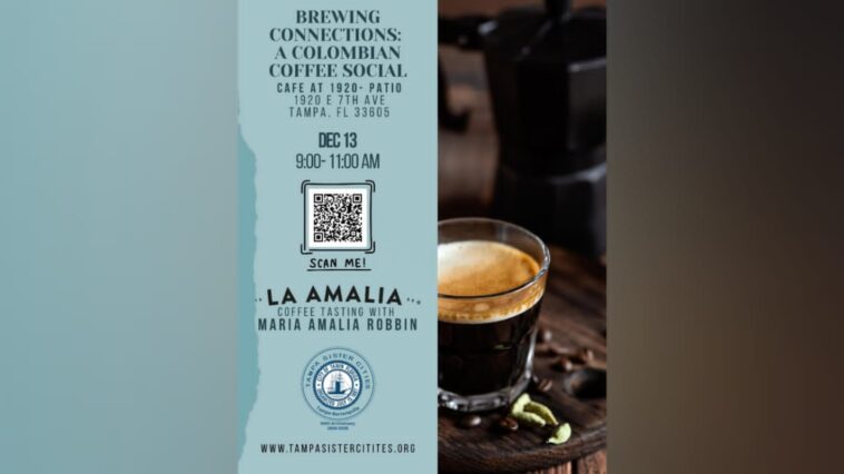 Tampa–Barranquilla Sister Cities realizará evento de café colombiano para fortalecer lazos culturales