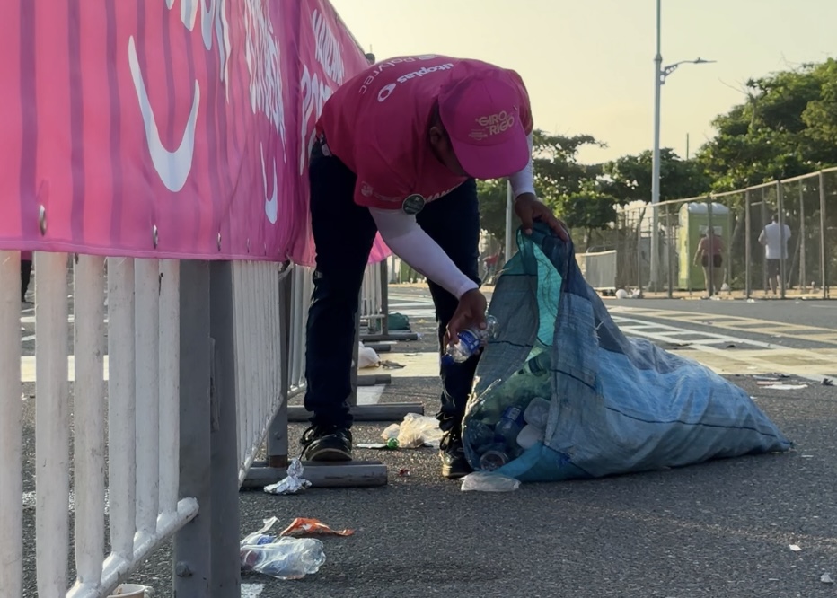 Recicladores aportaron al Giro de Rigo 2025 con una tonelada de materiales aprovechables