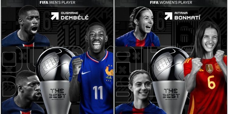 Ousmane Dembélé, nombrado jugador de la FIFA 2025