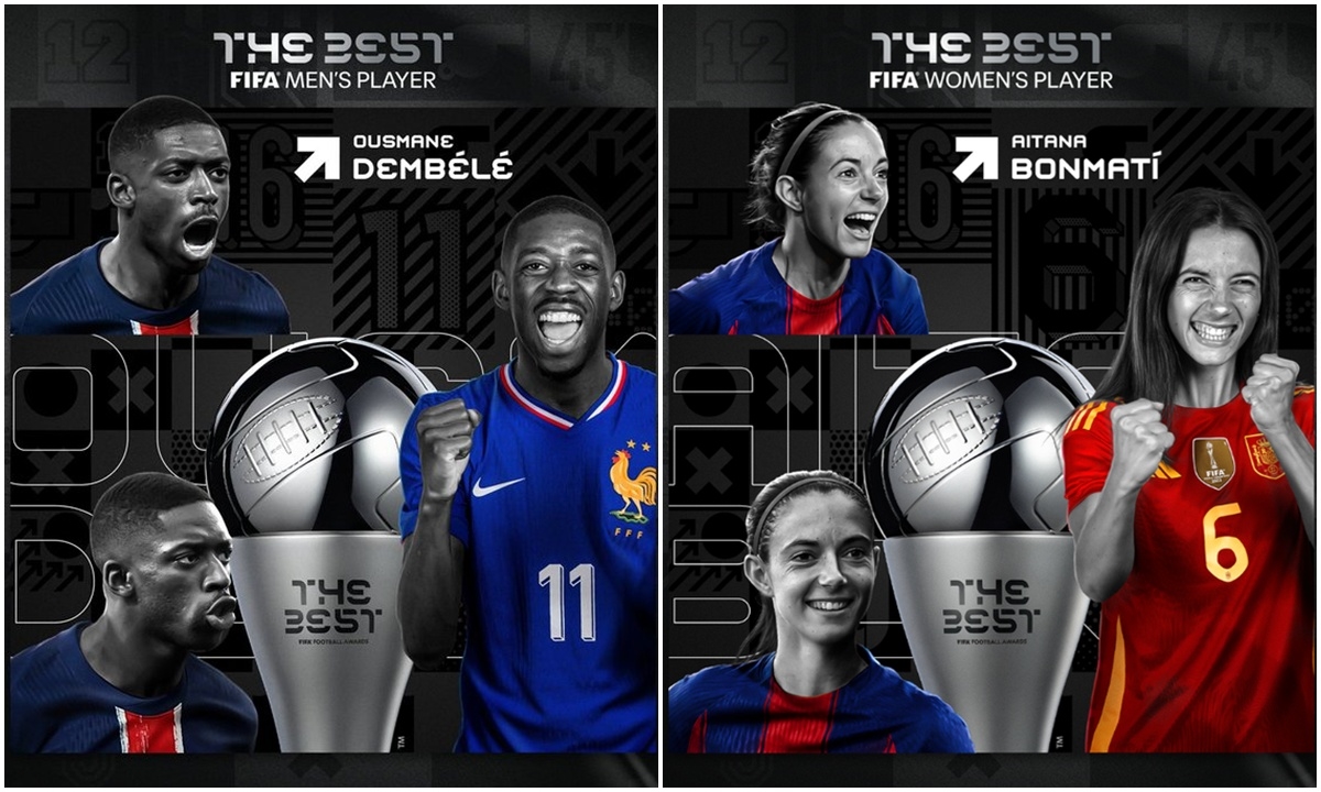 Ousmane Dembélé, nombrado jugador de la FIFA 2025