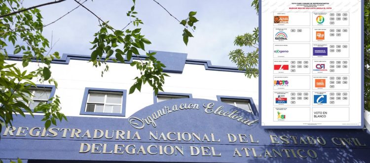 Así es el tarjetón para la Cámara de Representantes en el Atlántico en las elecciones de 2026
