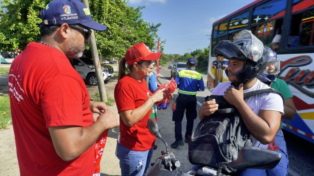 Tránsito del Atlántico intensifica operativos de control vial con la campaña ‘Navidad Segura’