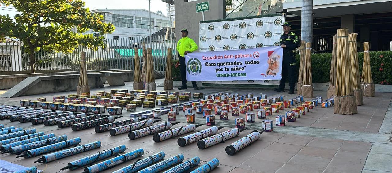 Policía incautó media tonelada de pólvora en el mercado de Bazurto, en Cartagena